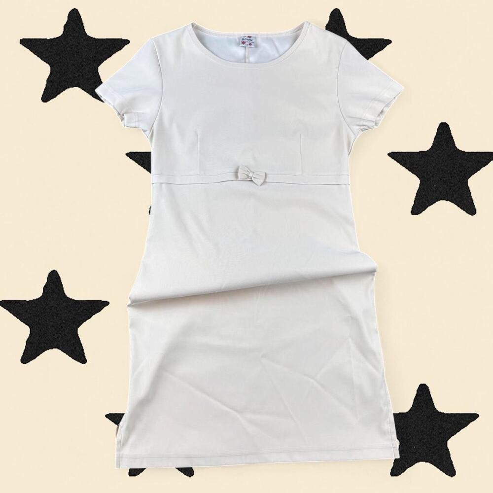 ★The Flower Collection Cream Bow Mini Dress ★